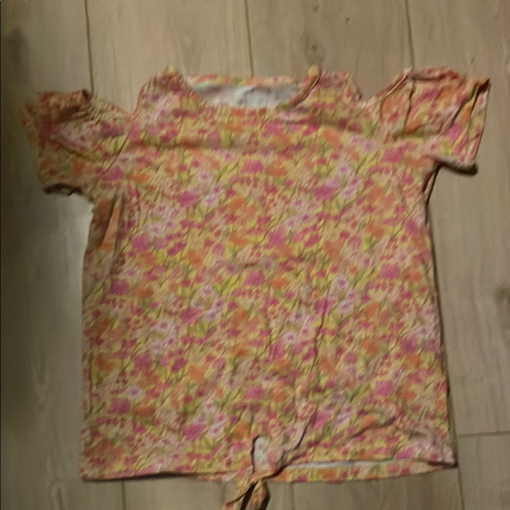 Floral Cold Shoulder Top